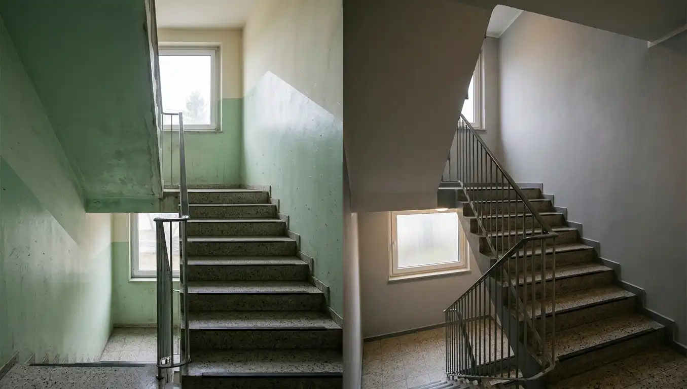 Treppenhausanstrich und Unterhaltsreinigung Fürth-Südstadt